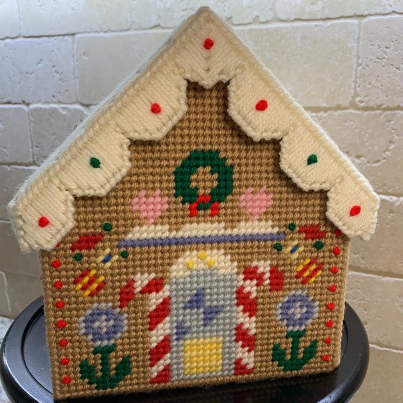 Gingerbread House Holiday Cross Stitch - Already Made for you! #3 - Picture 1 of 7